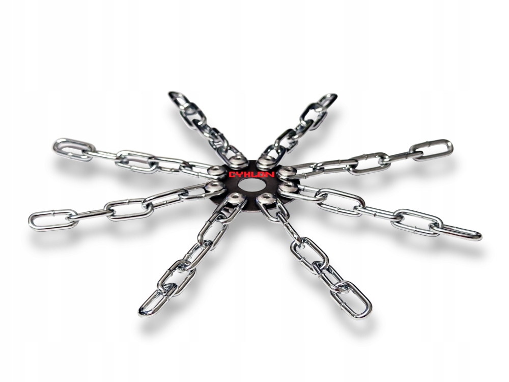 KEDJEHUVUD FÖR SKORSTENRENGÖRING FÖR ROTERANDE BORRMASK 8 KEDJOR